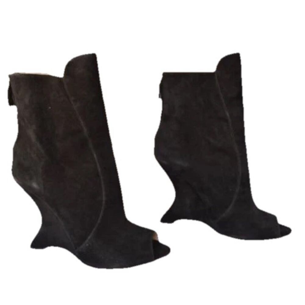 Prada Shoes ankle boots black suede boots 39.5 9.5